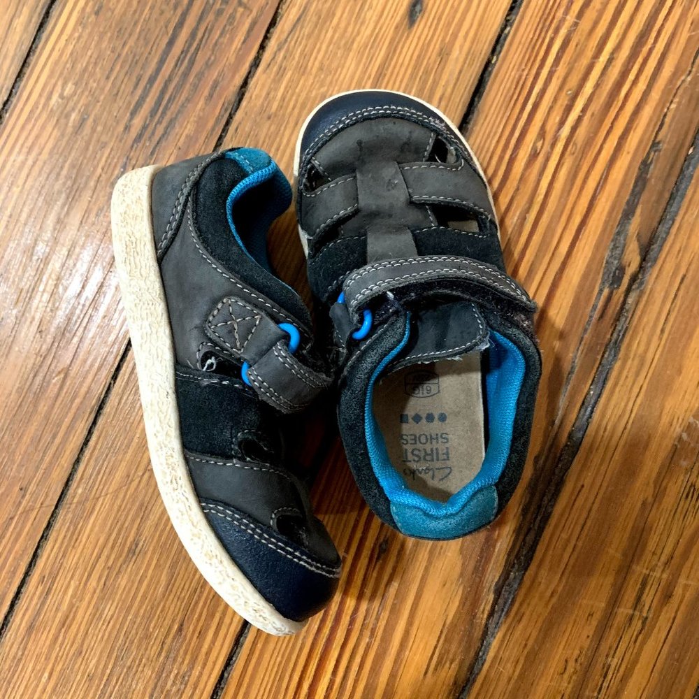 Baby/Toddler Clarks Navy First Shoes